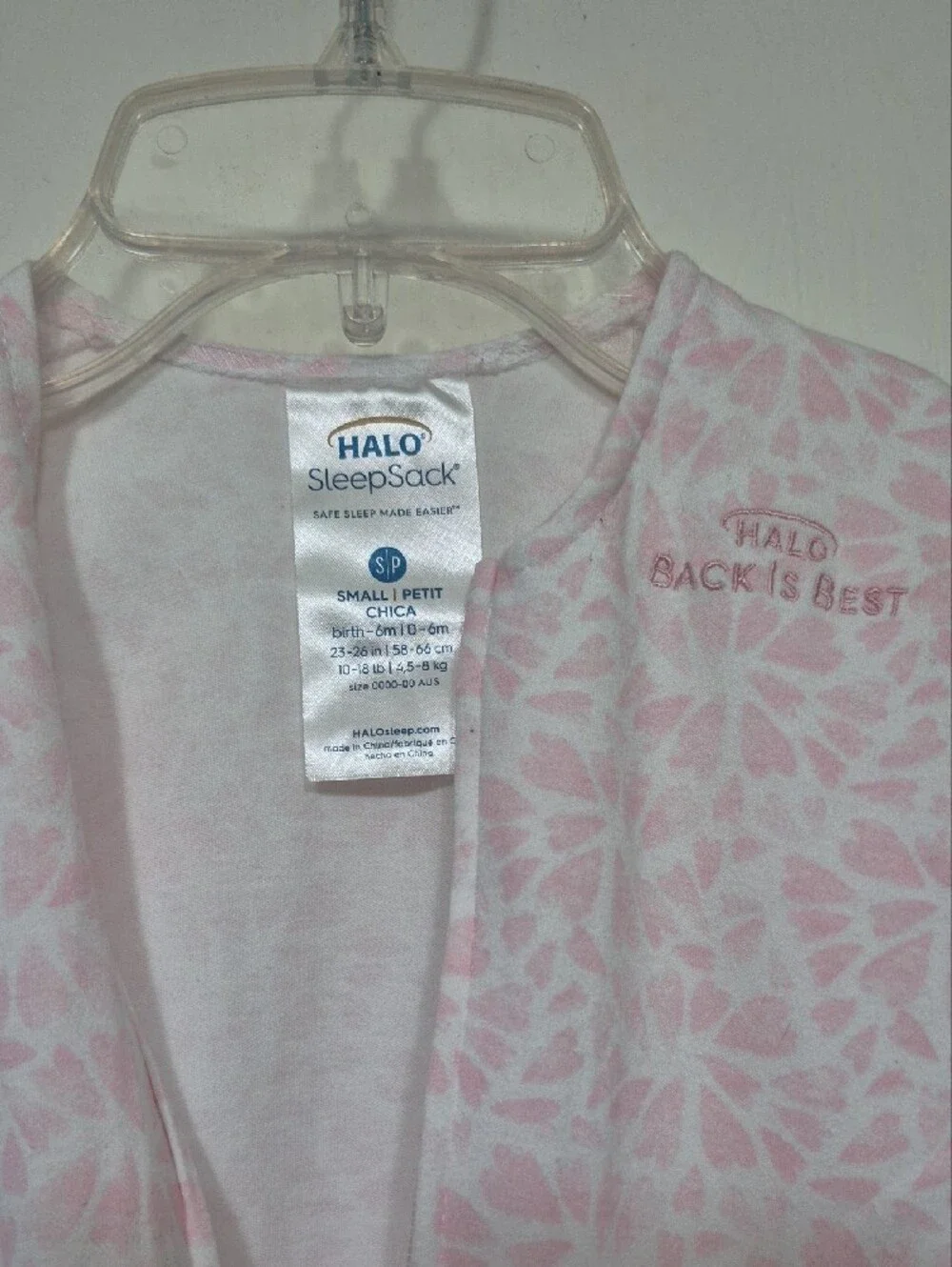 Halo Pink Floral Sleep Sack Baby Wear